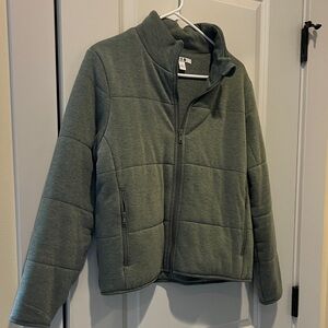 Three Dots Green Quilted Jacket